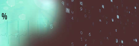 Composition of dna strand and medical data processing on green background. global medicine and technology concept digitally generated image.の写真素材