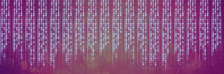 Computer codes processing over black flares background, technology and computer programming...