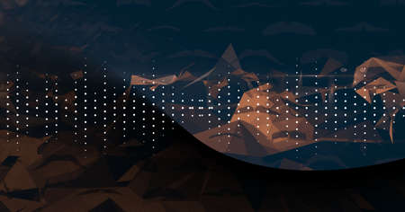 Composition of white graphic music equalizer over abstract background. global music and technology...
