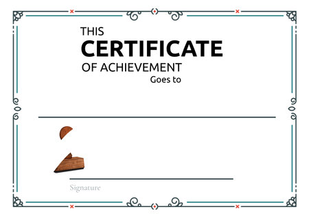 Template of certificate of achievement with decorative frame pattern and copy space. certificate template design conceptの写真素材