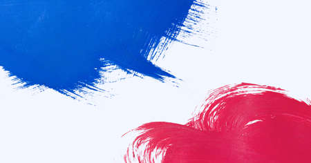 Composition of blue and red colours on white background. american patriotism, independence and celebration concept digitally generated image.の写真素材