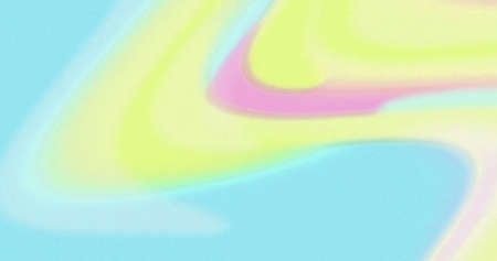 Image of slowly moving pastel turquoise, pink and yellow organic viscous forms. colour, movement and...