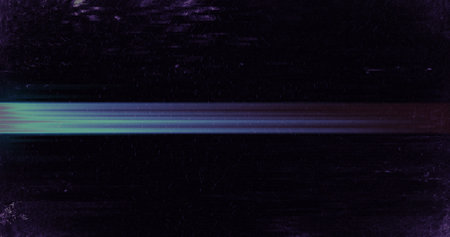 Digital image of light trails and glitch effect against black background. technology background with texture and designの写真素材