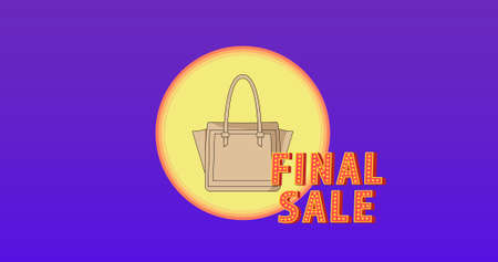 Composition of handbag on blue background. fashion and beauty accessories background pattern concept digital image.の写真素材