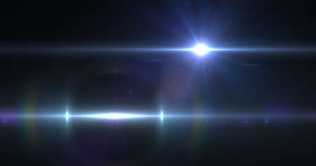 Image of glowing spot of blue light moving in hypnotic motion in seamless loop over dark blue...