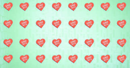 Composition of text girl power on green background. girl power, positive female strength and...