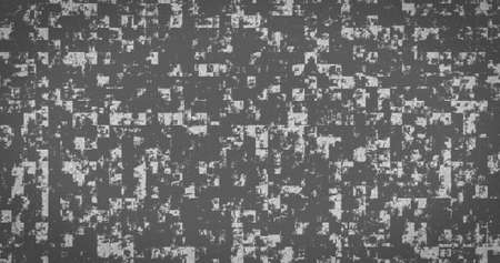 Image of white and light grey abstract shapes changing fast on grey background. colour and movement concept digitally generated image.の写真素材