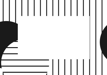 Composition of black and white shapes on white background. abstract background concept digitally generated image.の写真素材