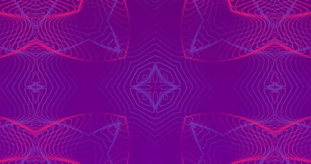 Image of kaleidoscope abstract purple shapes moving in seamless loop on purple background. Colour...