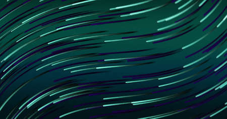 Image of pale and dark blue waves moving across a dark green background with a flowing motion....