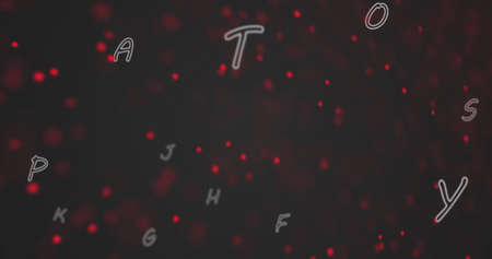 Digital image of multiple changing numbers against red dna structure on black background. medical research conceptの写真素材