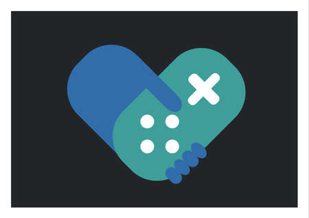 Digitally generated image of hand holding a gaming controller icon against black background. video...