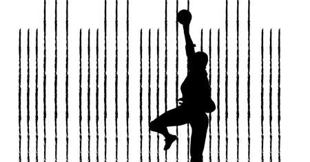 Silhouette of female handball player against handball field layout on white background. sports and competition conceptの写真素材