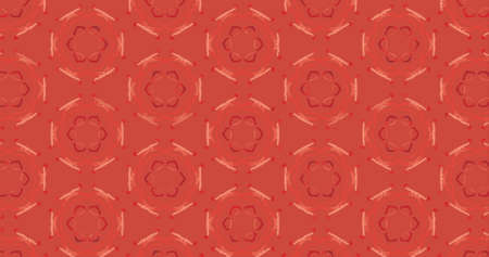 Flash sale graphic on blue banner with tapes and tape players on patterned red background 4k