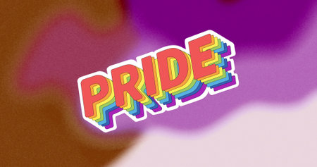 Image of rainbow pride over colorful background. lgbt, gay rights and equality concept digitally...