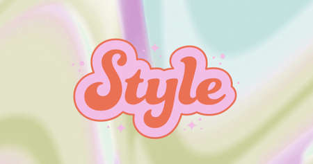 Image of style on pastel colorful background. business, trade, sale and promotions concept digitally...