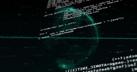 Image of financial data processing. global business, finances, digital interface and connections concept digitally generated image.の写真素材