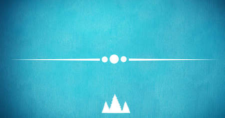 Image of christmas greetings in russian over decorations on blue background. orthodox christmas, tradition and celebration concept digitally generated image.の写真素材