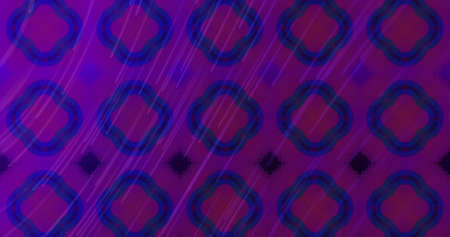 Image of light trails over moving shapes. global data processing, connections and digital interface concept digitally generated image.の写真素材