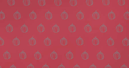 Full frame shot of squash pattern on red background with copy space. thanksgiving celebration,...