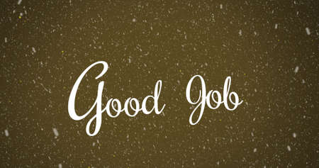Vector image of good job text against brown background with copy space. vector and success concept.の写真素材