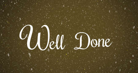Vector image of well done text against brown background with copy space. vector and success concept.の写真素材