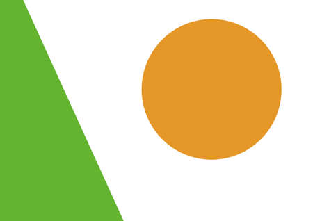 Digital generated image of green and orange shapes with copy space against white background. st. patrick day template background design conceptの写真素材