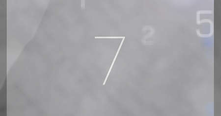 Image of changing numbers over white background. global science research and technology concept...