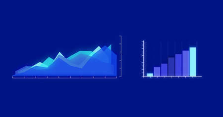 Image of digital interface and data processing over dark background. global networks, business and...
