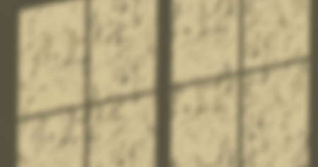 Image of window shadow with rain drops over yellow background. shadow, pattern and colour concept digitally generated image.の写真素材