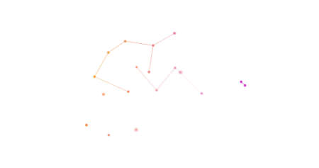 Image of neon network of connections spinning over white background. global connections and networks concept digitally generated concept.の写真素材