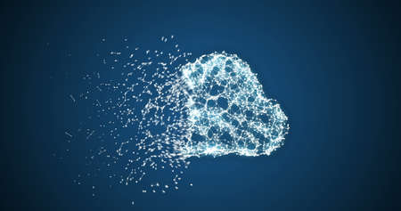 Digitally generated conceptual image of cloud computingの写真素材