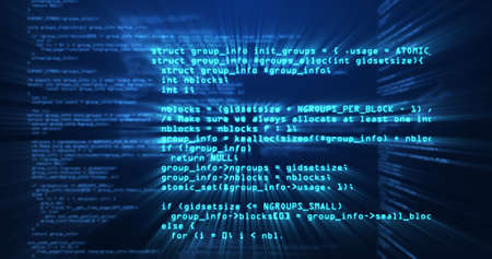 Image of data processing over black background. global communication, data processing and digital...