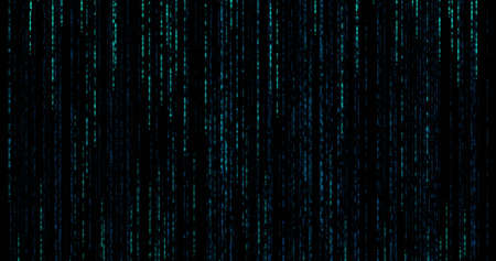 Image of lines made of green dots moving fast on black background. background, textures and movement...