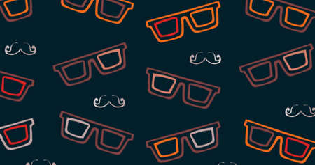 Image of glasses over black background. sight, glasses and sunglasses day concept digitally...