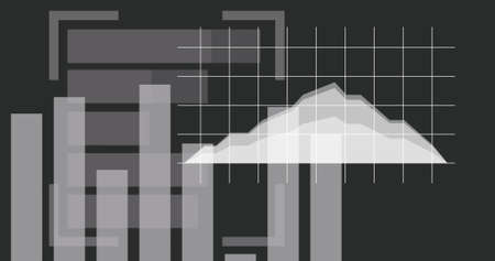 Image of data processing over black background. global finances, technology and digital interface...