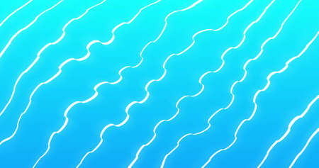 Image of white waves moving on blue background. Colour, shapes, movement and abstraction concept...
