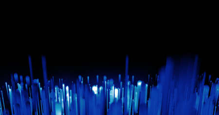 Image of light trails over black background. Abstract background and digital interface concept...
