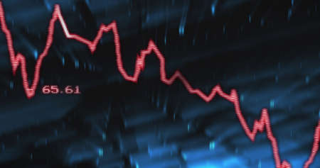Image of shapes over numbers with diagram. Global business and digital interface concept digitally...