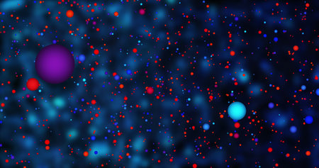Image of dna strand over blue background. global science and digital interface concept digitally...
