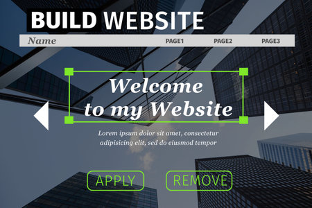 Composite image of build website interfaceの写真素材