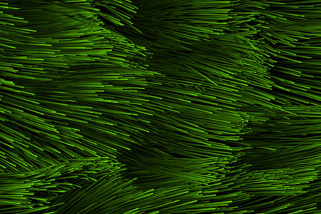 Full frame shot of green illuminating fiber optic