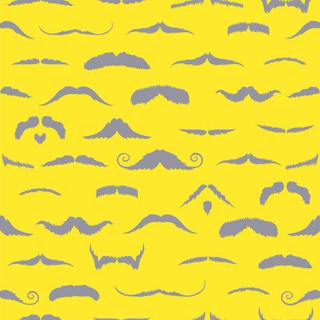 Composite image of mustaches on yellow backgroundの写真素材