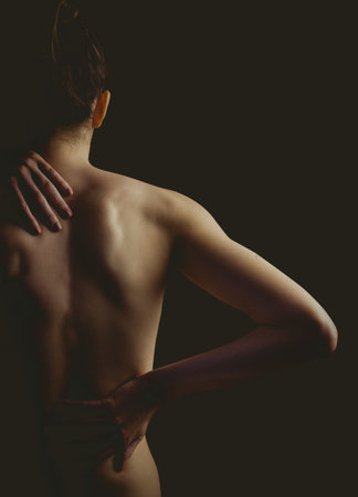 Woman with muscle injury