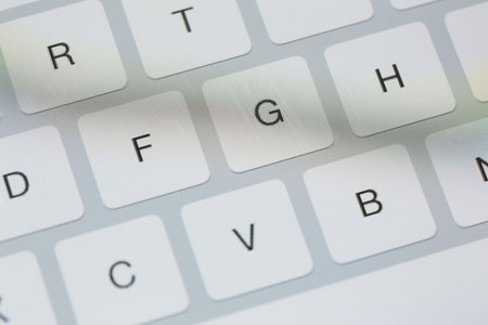 Digitally generated close up of keyboard