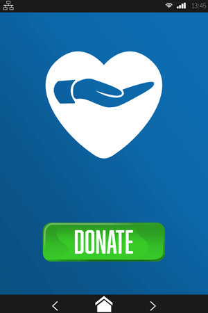 Vector icon of donation, Close-upの写真素材
