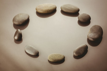 Digital image of pebbles on floor