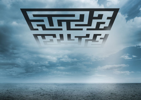 on desert landscapeの写真素材