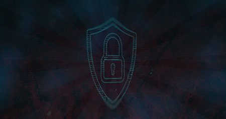 Image of network of connections over moving shapes. Global business digital interface technology and networking concept digitally generated image.の写真素材