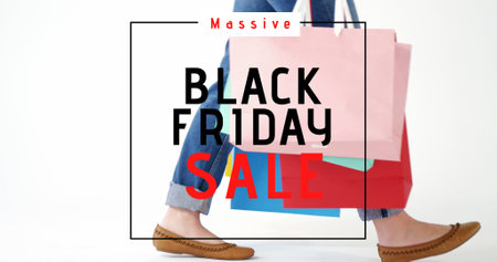 Digitally generated image of black friday sale conceptの写真素材